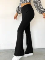 Siyah İspanyol Paça Pantolon