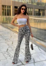 Zebra İspanyol Paça Pantolon