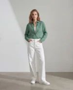 Yeşil Cepli Oversize Gömlek