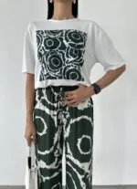 Etnik Desen Baskılı T-shirt