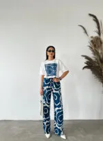 Etnik Desen Baskılı T-shirt