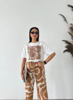 Etnik Desen Baskılı T-shirt