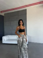 Beli Lastikli Saten Pantolon