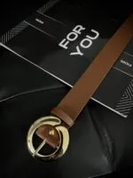 Yuvarlak Gold Tokalı Kadın Kemeri