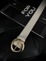 Yuvarlak Gold Tokalı Kadın Kemeri