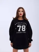 Baskılı 3 Iplik Şardonlu Sweatshirt