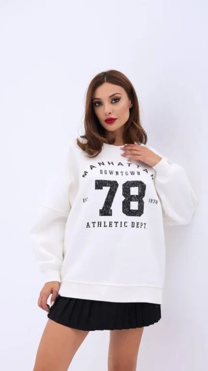 Printed 3-Thread Brushed Sweatshirt
