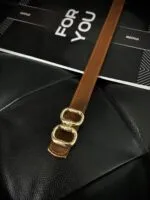Fiori Çift Gold Tokalı Ince Kadın Kemeri