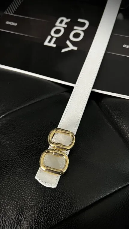 Fiori Çift Gold Tokalı Ince Kadın Kemeri