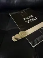 Fiori Yuvarlak Gold Toka Kadın Kemeri