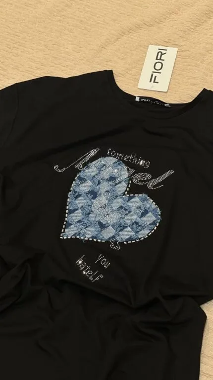 Kalp Baskılı Tshirt