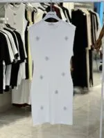 Beyaz Payet Detaylı Bodycon Mini Elbise