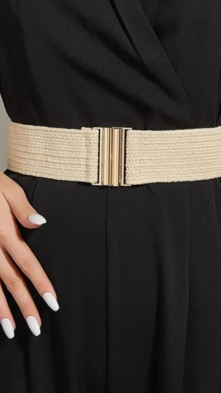 Buckle Woven Elastic Women's Belt Jacket Belt Shirt Belt Dress Belt