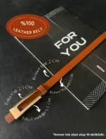 Hakiki Deri Tasarım Tokalı Ince Kadın Kemeri Ceket Kemeri Gömlek Kemeri Elbise Kemeri