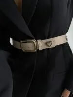 Tokalı Kalp Aksesuarlı Kadın Pantolon Kemeri  Ceket Kemeri  Gömlek Kemeri  Elbise Kemeri