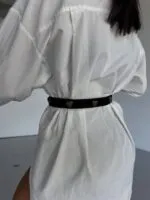 Kare Tokalı Kalp Aksesuarlı Kadın Pantolon Kemeri Ceket Kemeri Gömlek Kemeri Elbise Kemeri