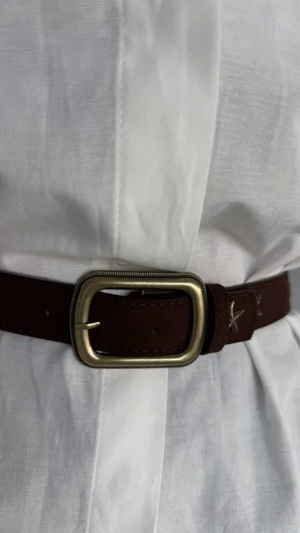 Suede Square Buckle Star Accessories Women's Belt Jacket Belt Shirt Belt