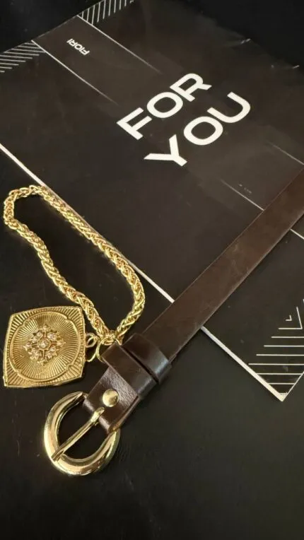 King Chain Medallion Detailed Women's Belt