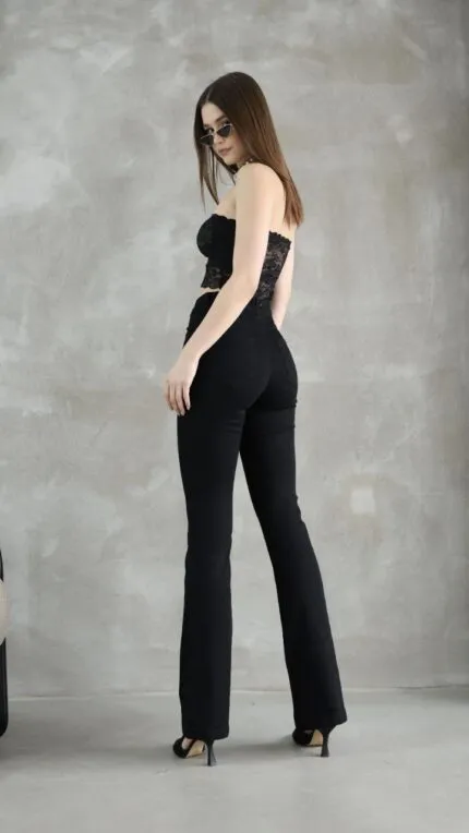 Black Bootcut Jeans High Waist