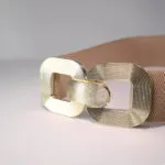 Gold Tokalı Geçmeli Elastik Kadın Kemeri