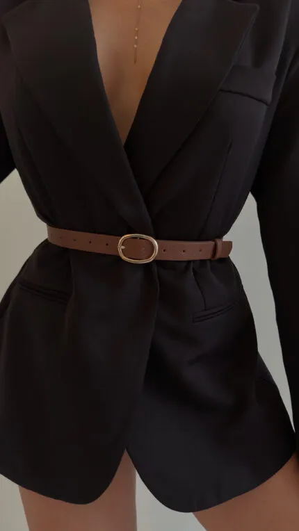 Oval Tokalı Kadın Kemeri