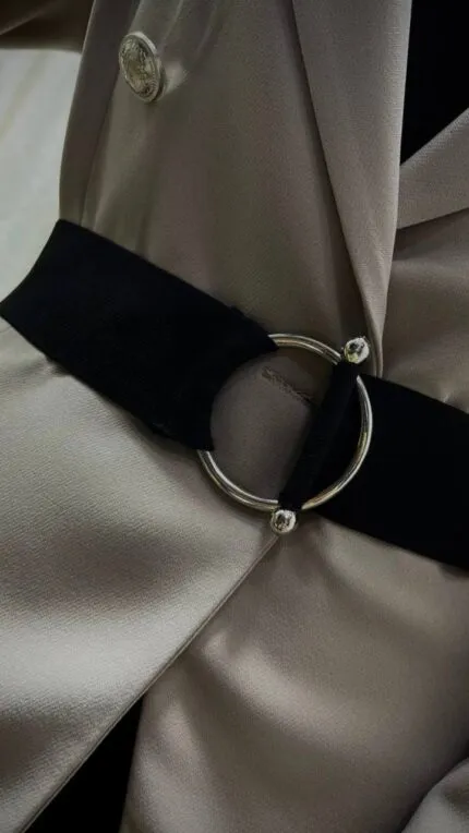 Halka Ve Halter Tokalı Elastik Kemer