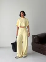 Sarı CROP MODAL TAKIM