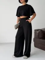 Siyah CROP MODAL TAKIM