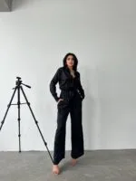 Gömlek & Pantolon Saten İkili Takım