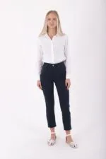 Dikişsiz Paça Mom Fit Kot Pantolon 764