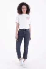 Dikişsiz Paça Mom Fit Kot Pantolon 764