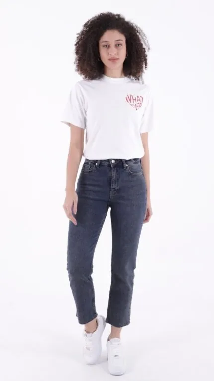 Dikişsiz Paça Mom Fit Kot Pantolon 764