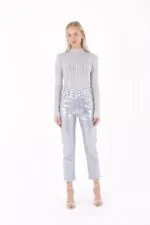 Dikişsiz Paça Mom Fit Kot Pantolon 764