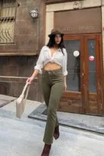 Dikişsiz Paça Mom Fit Kot Pantolon 764