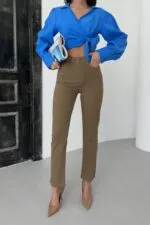 Dikişsiz Paça Mom Fit Kot Pantolon 764