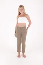 Dikişsiz Paça Mom Fit Kot Pantolon 764