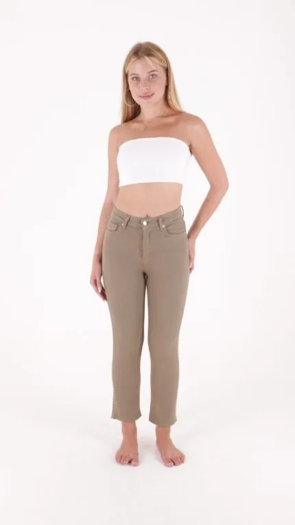 Dikişsiz Paça Mom Fit Kot Pantolon 764