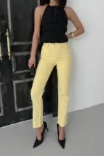 Dikişsiz Paça Mom Fit Kot Pantolon 764