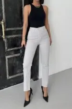 Dikişsiz Paça Mom Fit Kot Pantolon 764