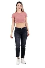 Boyfriend Yırtıklı Yamalı Kot Pantolon 899