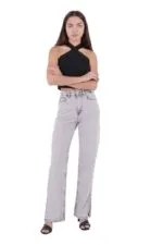 Paçası Yırtmaçlı Boru Paça Relax Kot Pantolon 931