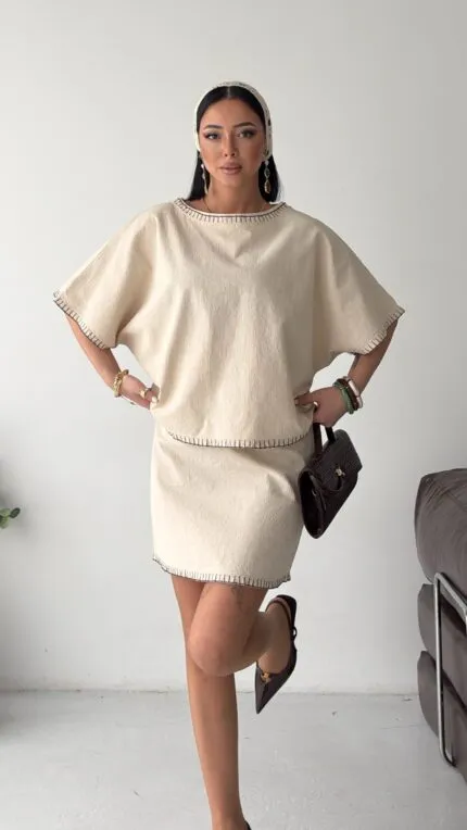 Nakışlı Oversize Bluz