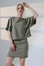 Nakışlı Oversize Bluz