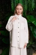 Cepli Oversize Keten Gömlek HS609
