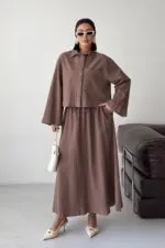 Düğmeli Kısa Gömlek HS628