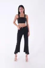 Püsküllü Parçalı Kot Pantolon 1859