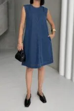 Kolsuz Cepli Oversize Elbise 3043