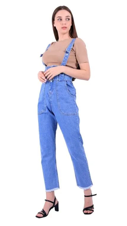 Beli Kemerli Salopet Tulum Kot Pantolon 327