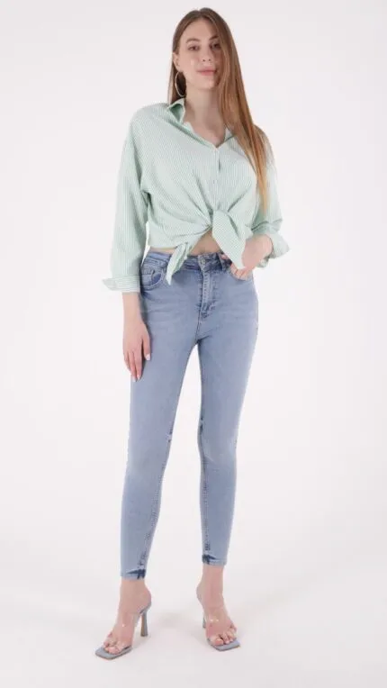 Kısa Boy Skinny Kot Pantolon 811