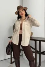 Çıtçıtlı Kot Gömlek 6013